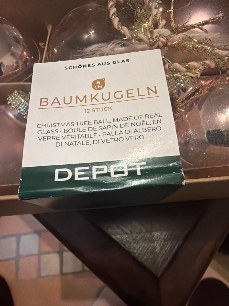 DEPOT Weihnachtsbaumkugeln Set 12 Stück Rosa 6cm Christbaumkugeln 2