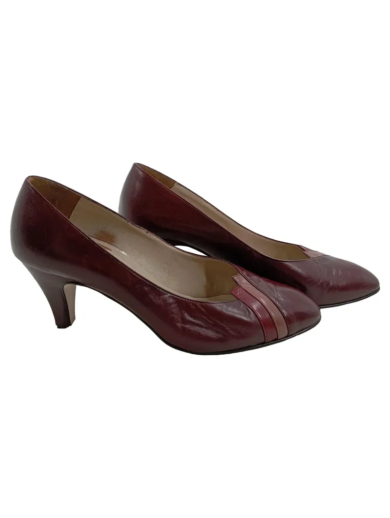 Dorndorf Damen Pumps Nina Leder Bordeaux Rot Größe 40.5 Klassisch 1