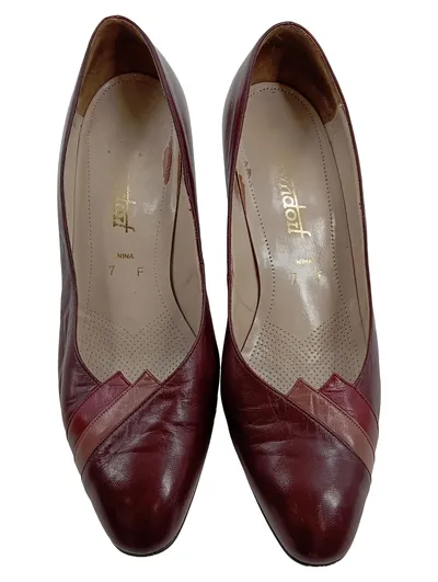 Dorndorf Damen Pumps Nina Leder Bordeaux Rot Größe 40.5 Klassisch