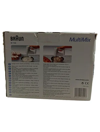 Braun MultiMix M 700 Handmixer Handrührgerät Weiß 280 Watt TYPE 4 643