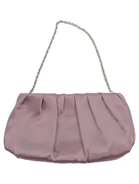 Bolma Abendtasche Clutch Rosa Satin-Optik Kette Elegant Damen 1