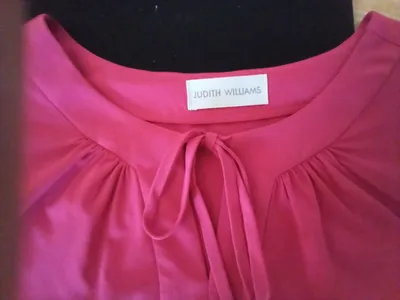 Judith Williams Damen Pullover Gr. 40 L Pink Langarm Spitze Bindeausschnitt