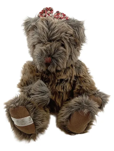 Teddybär Plüschtier Kuscheltier Braun Nostalgisch Schleife 21cm