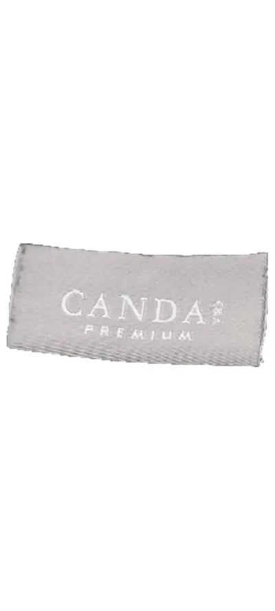 Canda Damen Pullover Gr. 42, XL Grau Meliert Pailletten Schriftzug 3, 4-Arm