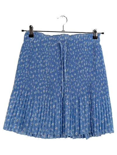 Hailys Damen Faltenrock Midirock Blau Blumenmuster Gr. 40 L Feminin