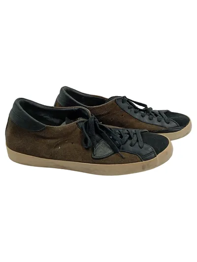 Philippe Model Herren Sneaker Low Braun Gr. 45 Textil Casual