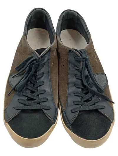 Philippe Model Herren Sneaker Low Braun Gr. 45 Textil Casual