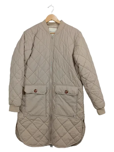Broadway NYC Fashion Steppmantel Damen Gr. M Beige Langmantel Steppjacke