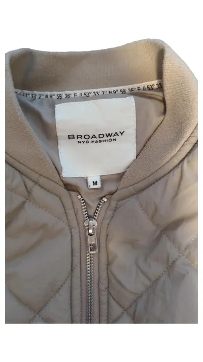 Broadway NYC Fashion Steppmantel Damen Gr. M Beige Langmantel Steppjacke