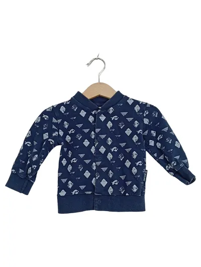 Dirkje Babywear Strickjacke Gr. 74 Blau Maritim Muster Langarm