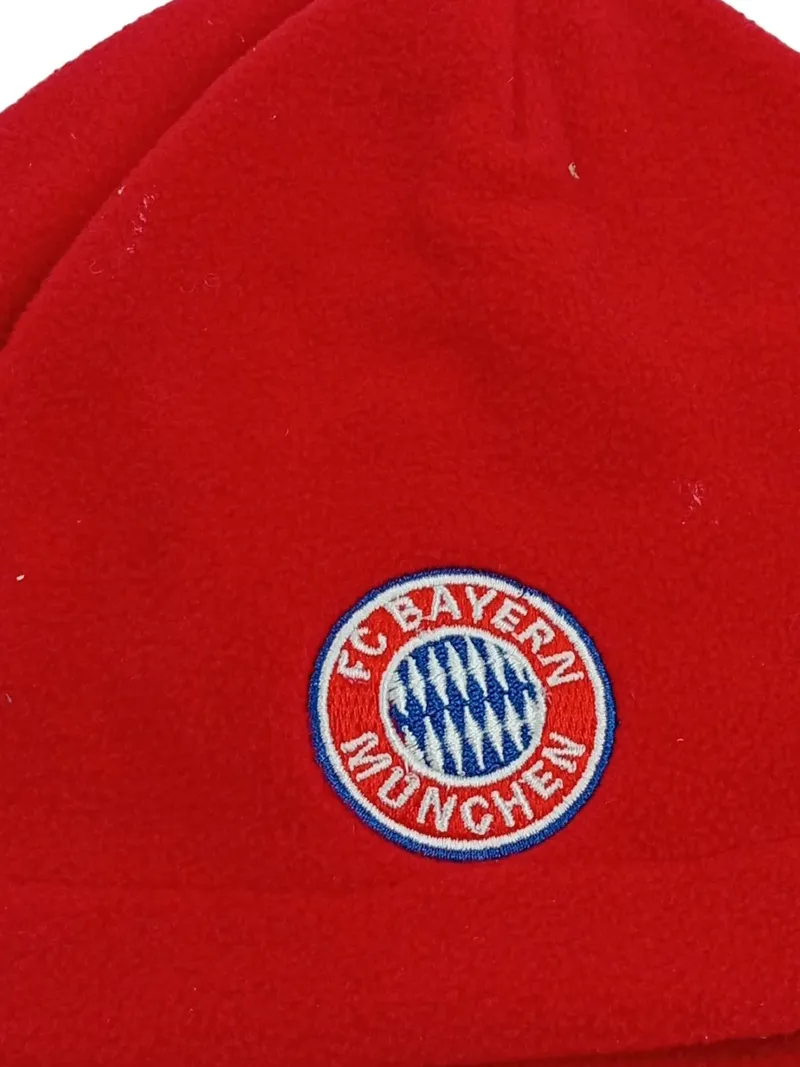 FC Bayern München Mütze Beanie Rot Sportlich Polyester Logo Herren 4