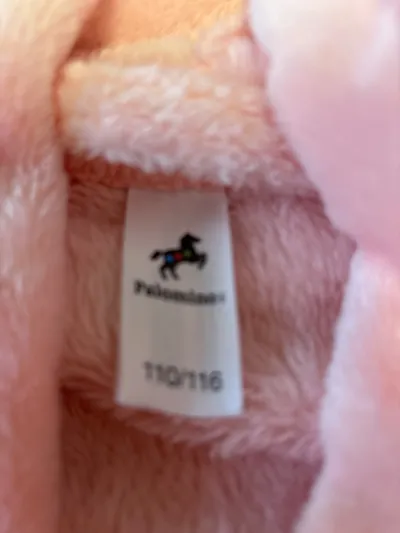 Palomino Kinder Bademantel Rosa Gr. 110/116 Fleece Kapuze Mädchen