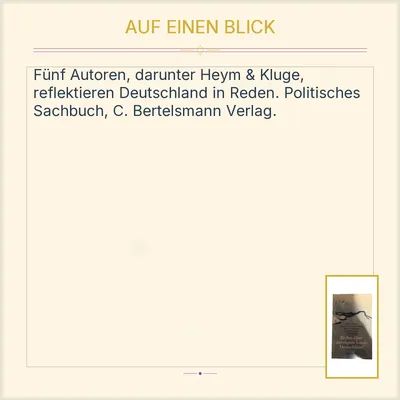 Reden über das eigene Land: Deutschland C. Bertelsmann Politikbuch