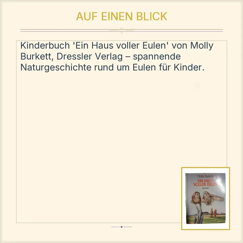 Ein Haus voller Eulen Molly Burkett Kinderbuch Dressler Natur Tiere 2