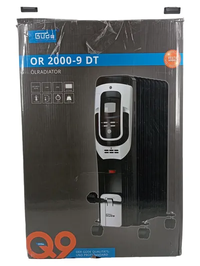 Güde Ölradiator OR 2000-9 DT 2000W 9 Rippen LCD Timer Thermostat Schwarz