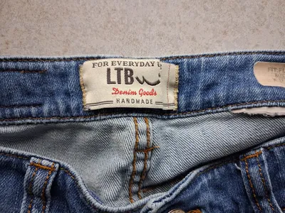LTB Damen Jeans Bootcut W27 Gr. 36 S Blau Low Waist Denim