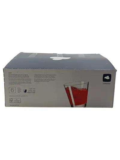 Leonardo CIAO Trinkgläser 6er Set 215ml Becher stapelbar Glas