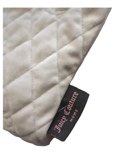Juicy Couture Home Kissenbezug Beige Gesteppt 63x38 cm Glamourös