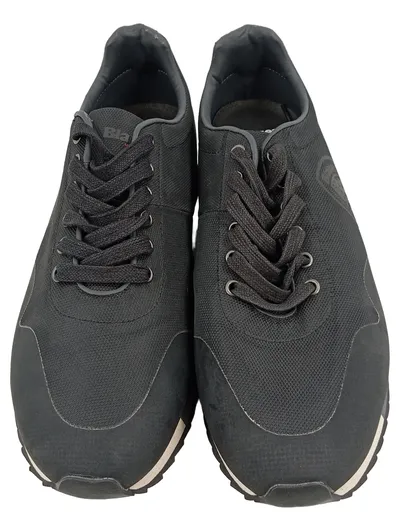 Blauer Herren Sneaker Low Schwarz Gr. 45 Retro Freizeitschuhe