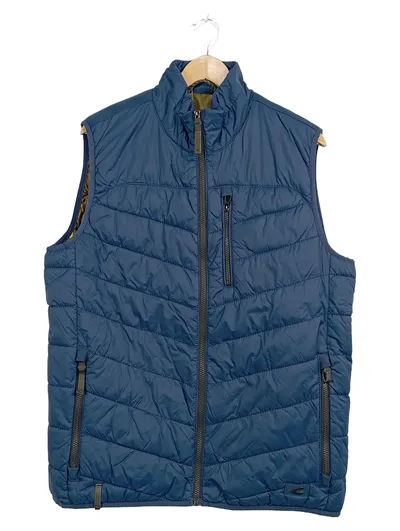 camel active Steppweste Herren Gr. 52/XL Blau Outdoor Weste