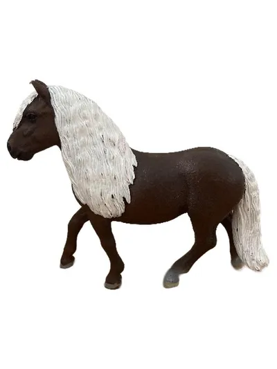 Schleich Schwarzwälder Kaltblut Hengst Pferd Spielfigur braun weiße Mähne