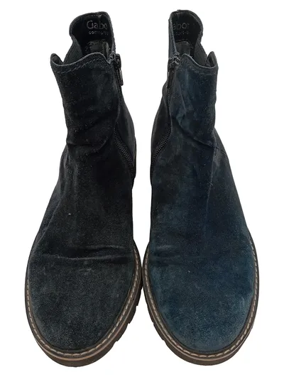 Gabor Comfort Damen Stiefelette Wildleder Schwarz Gr. 38 Chelsea Boots