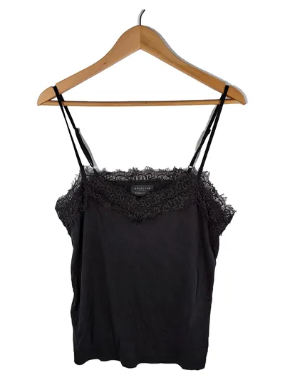 Selected Femme Camisole Top Spitze Schwarz Damen Gr. M 38