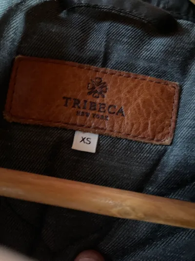 TRIBECA NEW YORK Damen Lederjacke Braun Gr. 34 XS Casual