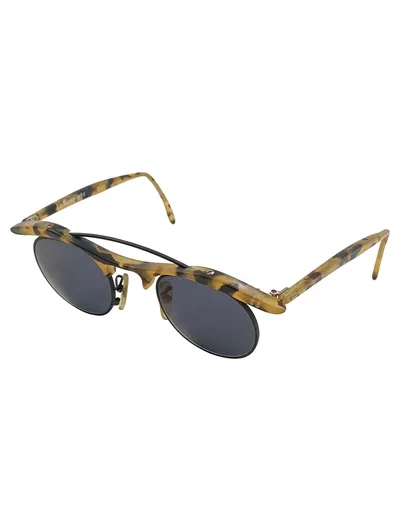 l.a.Eyeworks Sonnenbrille Clip-On Runde Gläser Schildpatt Retro Vintage