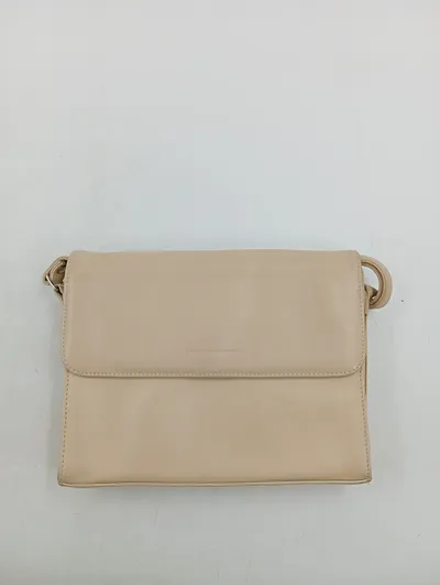 Anna Minnozzi Umhängetasche Damen Leder Beige Klassisch 24x18cm
