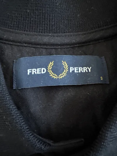 Fred Perry Herren Poloshirt Kurzarm Schwarz Gr. 46 S Baumwolle