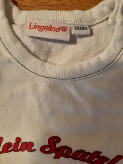 LIEGELIND Baby Body Trachten-Look Mein Spatzl Gr. 74/80 Weiß