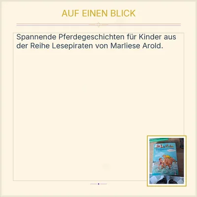 Loewe Lesepiraten Pferdegeschichten Marliese Arold Kinderbuch Hardcover