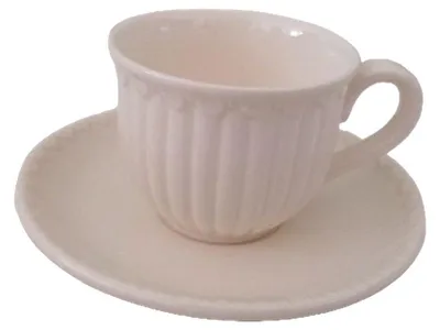 Villeroy & Boch Kaffeetasse mit Untertasse Weiß Porzellan Germany