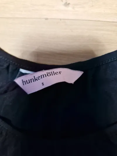 Hunkemöller Damen Shirt Spitze Schwarz Gr. S Viskose