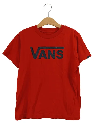 Vans Classic T-Shirt Kinder Gr. 6/116 Rot Logo-Print Streetwear