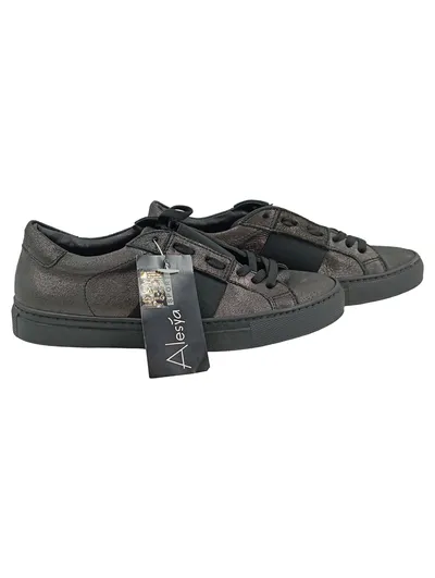 Alesya Sneaker low Damen Gr. 37 Schwarz Casual Metallic-Look