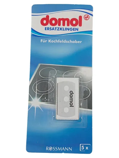 domol Ersatzklingen für Kochfeldschaber 5 Stück Glaskeramik Schaber