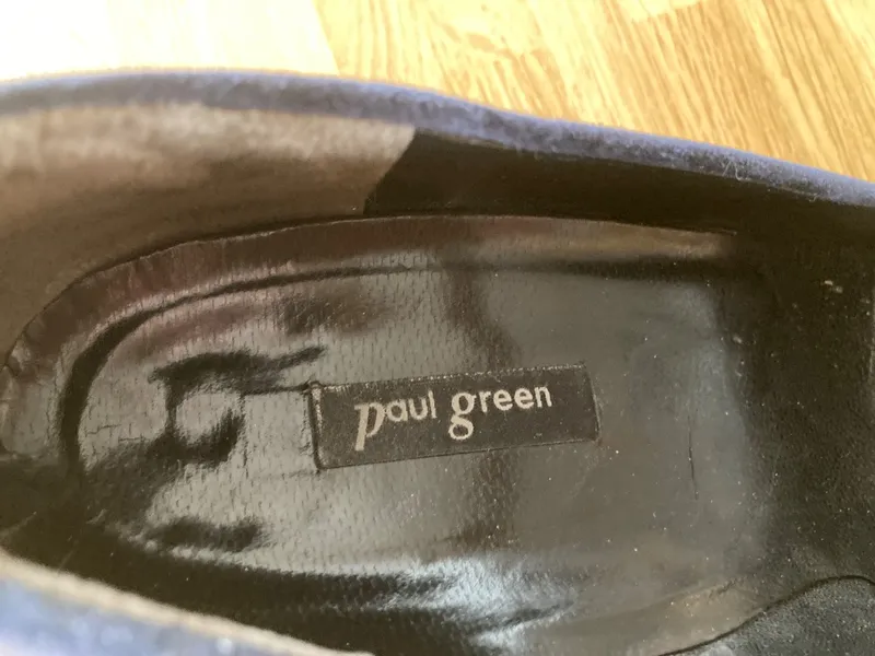 Paul Green Damen Pumps Wildleder Blau Gr. 38,5 Blockabsatz Klassisch 2