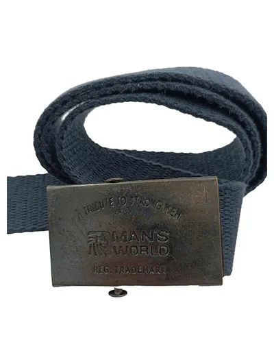 Man's World Herren Stoff Gürtel Blau Casual Gr. 90