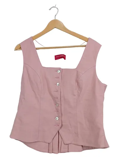 Edith Sassen Damen Anzugweste Rosa Gr. 44 XXL Klassisch Knopfleiste