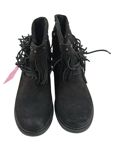 You Young Coveri Damen Stiefeletten Schwarz Fransen Nieten Gr. 39