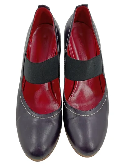 Pino Convertini Damen Pumps Mary Jane Leder Lila Gr. 40 Elegant