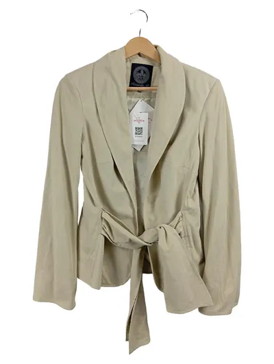 Ricarda M. Damen Blazer Beige Gr. 36 S Elegant Wickeloptik