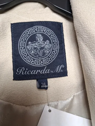 Ricarda M. Damen Blazer Beige Gr. 36 S Elegant Wickeloptik