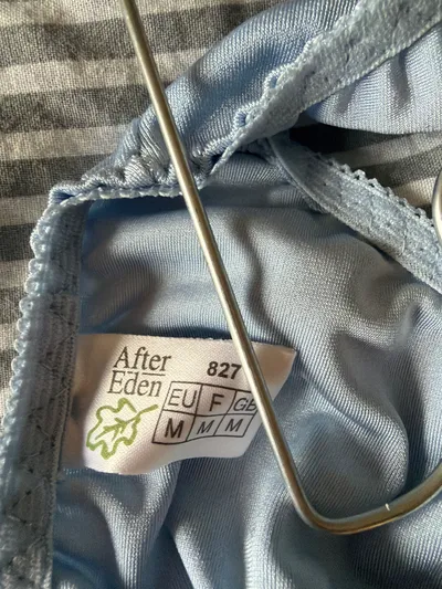 After Eden Damen String Tanga Spitze Hellblau Gr. M Feminin
