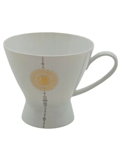 Rosenthal Tasse Porzellan Weiß Gold Blumen Muster Germany Retro