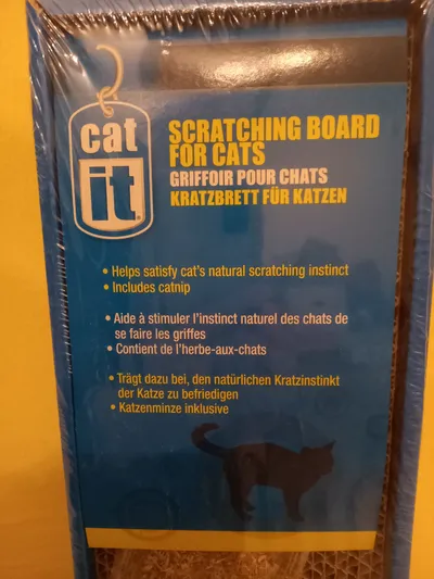 Catit Kratzbrett für Katzen Kratzpappe mit Katzenminze 49x12 cm Braun