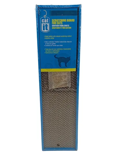 Catit Kratzbrett für Katzen Kratzpappe mit Katzenminze 49x12 cm Braun