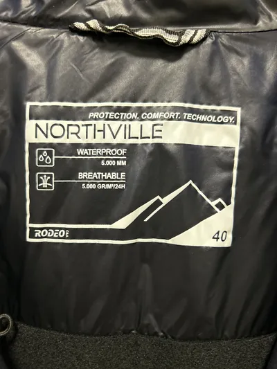 Northville Damen Steppjacke Gr. 40 L Blau Outdoor Kapuze Wasserdicht
